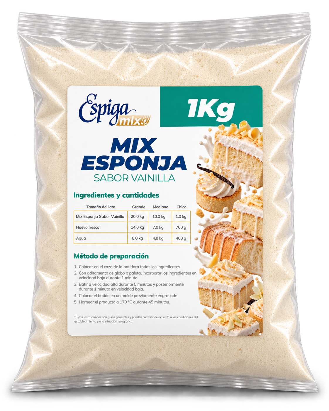 Harina Mix Esponja Sabor Vainilla - La Espiga