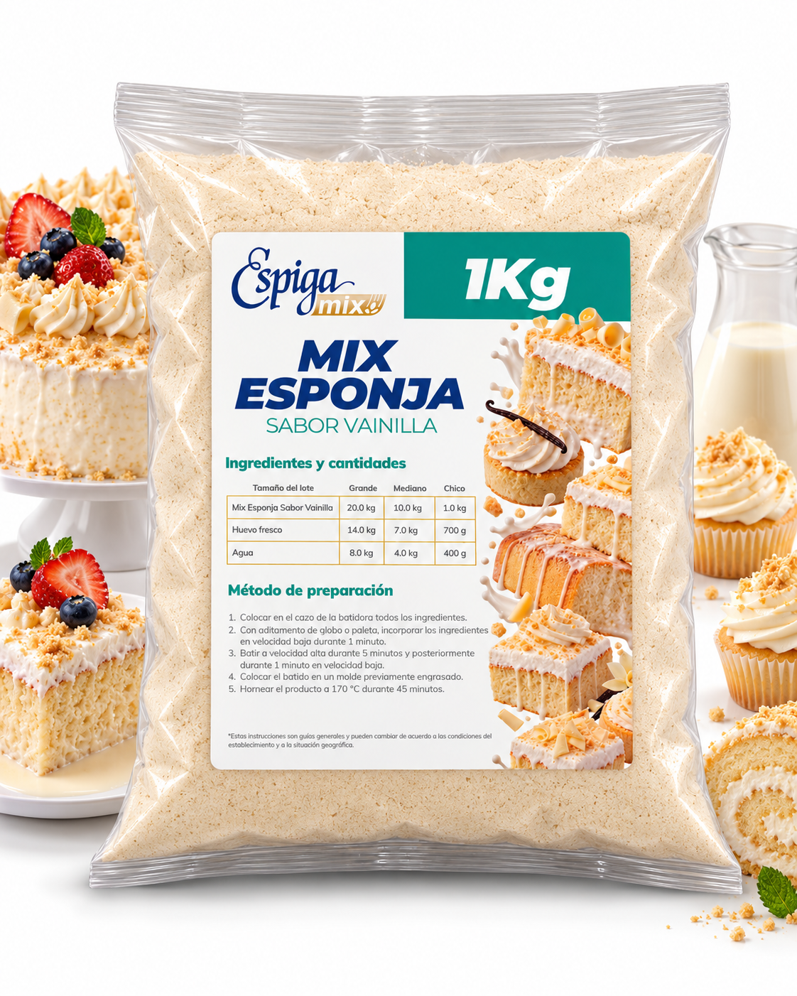 Harina Mix Esponja Sabor Vainilla - La Espiga