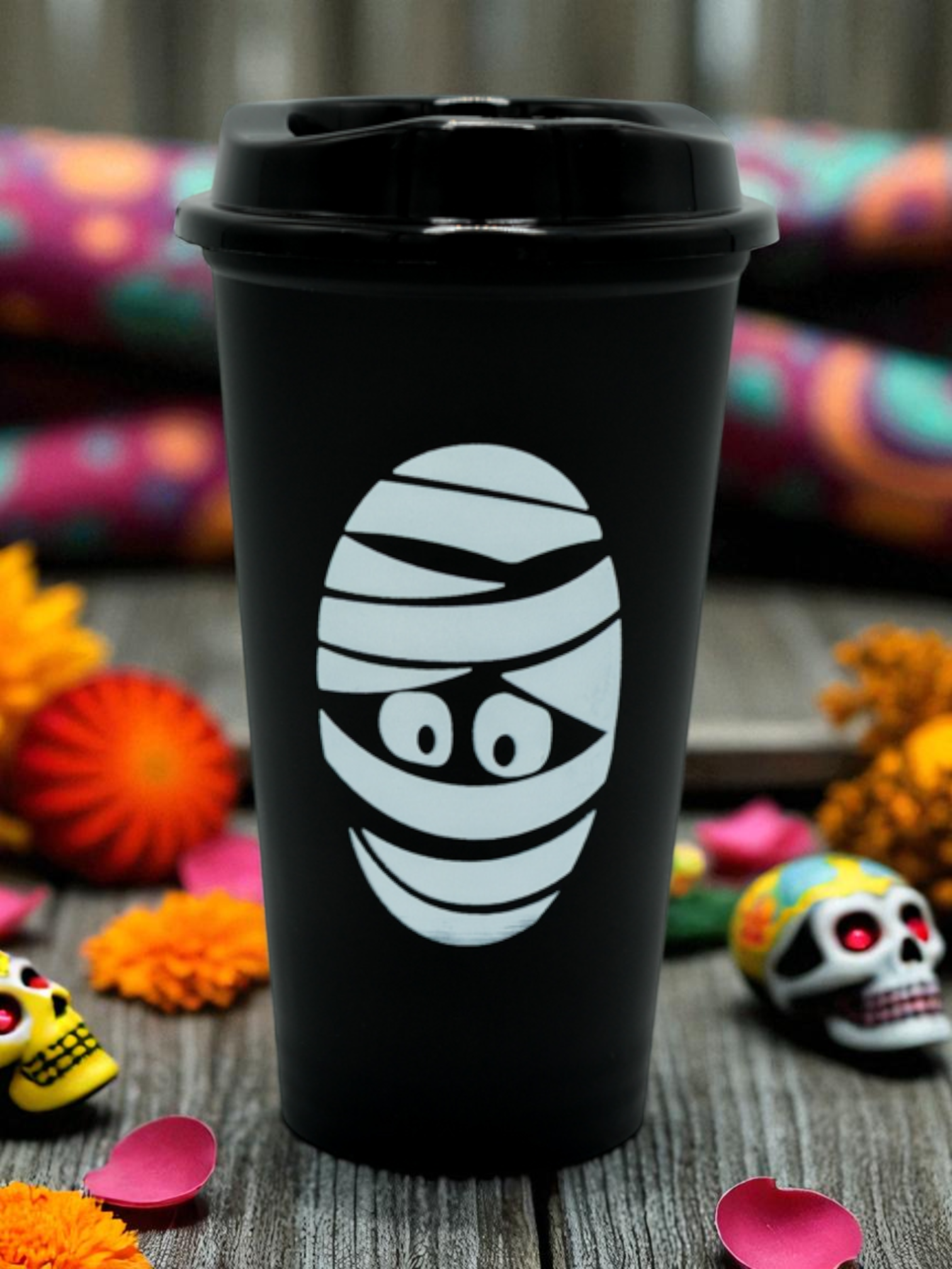 Vaso Cafetero Halloween Negro