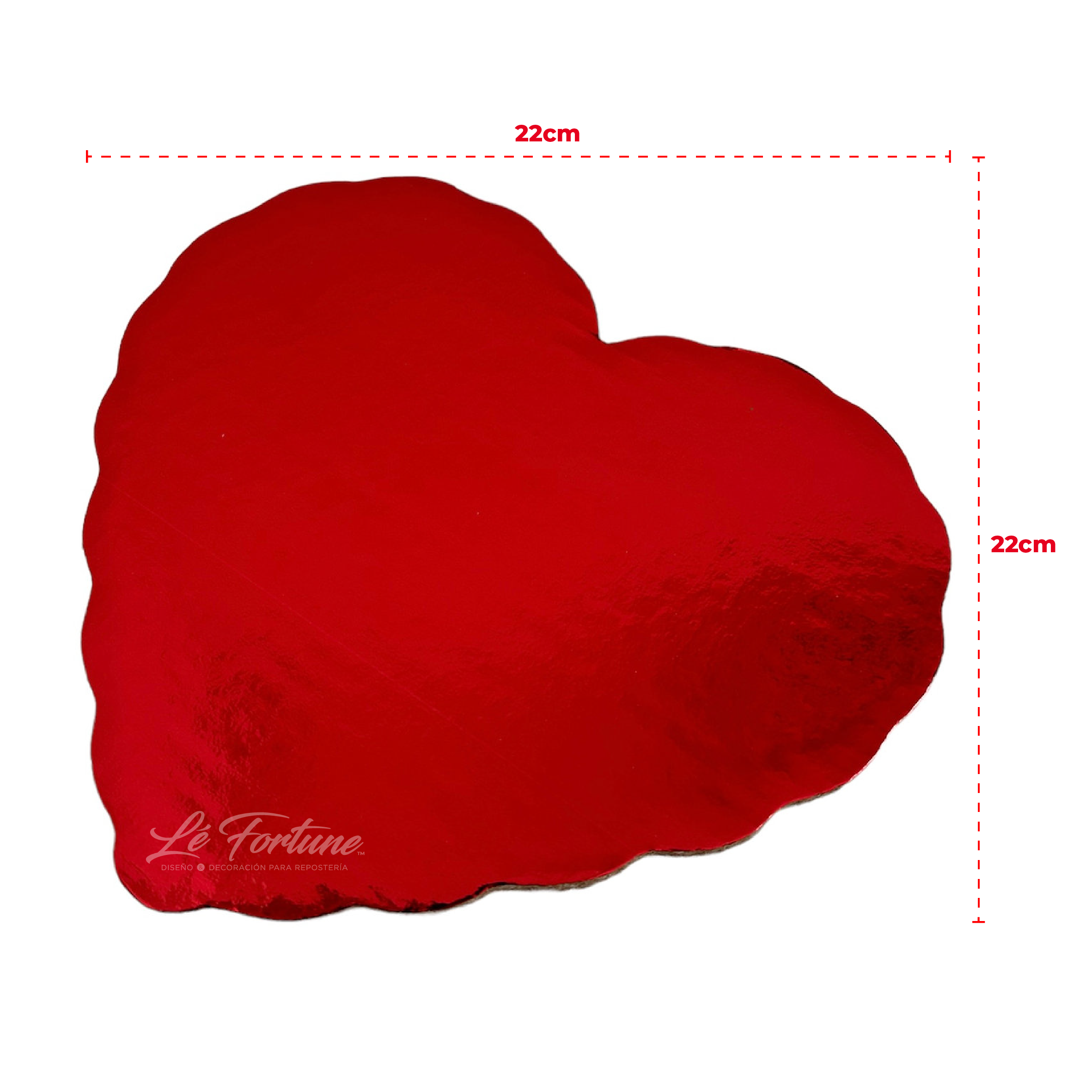 Base de Corazón Rojo - 22cm