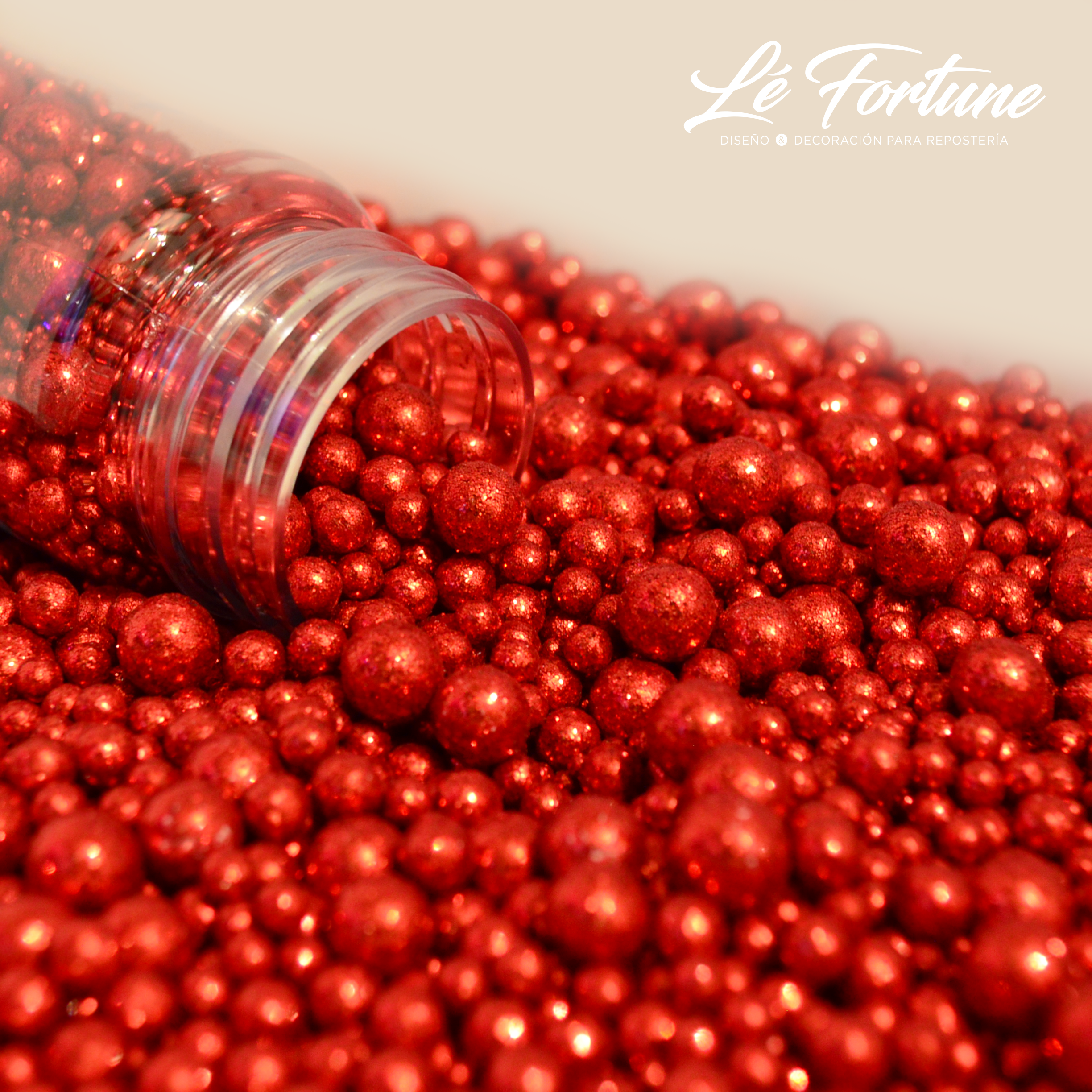 Perla Mix Diamantada Rojo Navidad - Lé Fortune Store